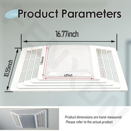 S97013662 Bathroom Fan Cover Grille and Lens Assembly Kit Compatible with Broan 655, 659, 695, HFL695, 656, 657, 696