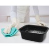 Morcte 12 Quart Rectangle Plastic Wash Pan / Dishpan Basin,