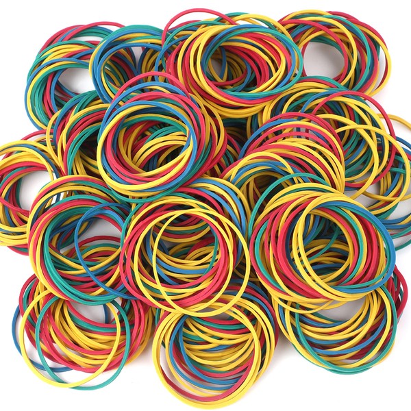 200pcs Coloured Natural Rubber Elastic Bands Heavy Duty Bands for