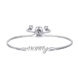 Philip Jones Silver Plated Nanny Bracelet Created with Zircondia® Crystals