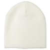 MG 8 Inch Knitted Short Beanie - White OSFM