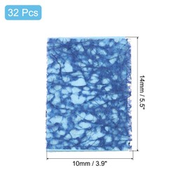 QUARKZMAN 32 Pieces Textured Scrapbook Paper Vintage Scrapbooking Paper Handmade Craft Paper for Journaling Accessories Junk Journal Art Craft Diary Decorative Paper Blue