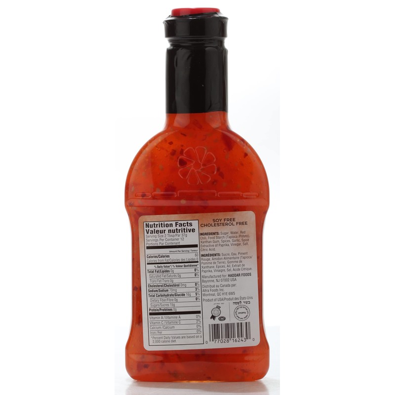 Haddar Sweet Chili Sauce, 15oz | No High Fructose Corn