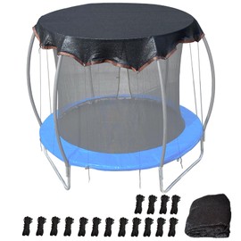 XATAMIO Trampoline Cover Round 14FT, Outdoor Round Trampoline Sun Shade Cover for Sun Protection and Block Leaves, Easy to Install, Tent Only (14FT)