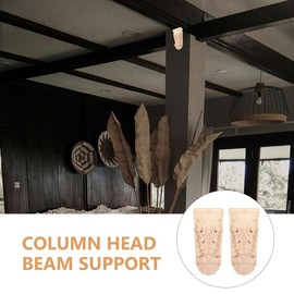 Housoutil Wooden Corbels, 2PCS DIY Wood Appliques, Decorative Wooden Mouldings for Archway Fireplace Cupboard Cabinet Living Room