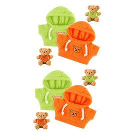 Alasum 4 Pieces Bear Doll Clothes for Dolls Cute Hoodies for Cuddly Toys Decorative Clothing for Stuffed Bears for Dolls Toy Decoration