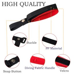 LFCXHTY 2 Pack Adjustable Wrist Strap for Dog Leash, Dog Leash Wrist Safety Strap for Hands Free, Velcro Design, Soft Comfortable Diving Fabric, Red Color