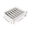 Double Layer Ceramic Soap Dish, Waterproof Soap Dish with Drain,