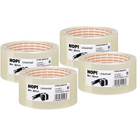 Nopi® Universal Packaging Tape, Polypropylene, 50 mm x 66 m, transparent