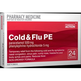 Pharmacy Action Cold & Flu PE Tab X 24 (Generic for Codral PE Cold & Flu)