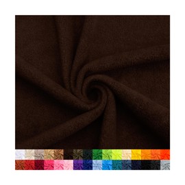 Pico Textiles 2 Yards Bolt - Brown Solid Fleece Fabric - Solid Color Fleece Fabric - Sold by The Bolt - Variety of Colors - Ideal for Sewing Projects, Scarves, No Sew Fleece Throws and Tie Blankets.