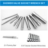 KOSIDA 10Pcs Dual-Ended Shower Valve Socket Wrench Set Faucet Nut