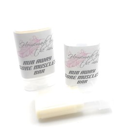 All Natural Rub Away Sore Muscles Bar/100% Natural and Handmade/Soothe and Relieve (2 Pack)
