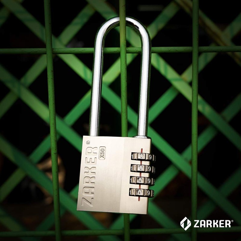 Zarker X50L - 4 Digit Heavy Duty Long Shackle Combination