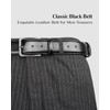 EsengNoyi Mens Black Belt, Leather Dress Belts for Men Business