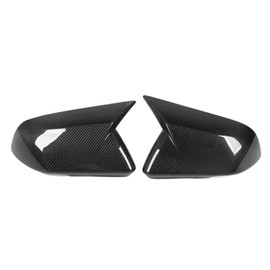1 Pair Carbon Fiber Mirror Covers Ox Horn Style Car Side Rearview Mirror Caps for Mustang S550 2015‑2023  Regulation