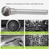 Single Cut Burr Ball Shape Carbide Rotary File Professional for
