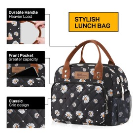 HOMESPON Insulated Lunch Bag for Women Men Ladies Work Adult Cool Tote Box Container with Side Pockets