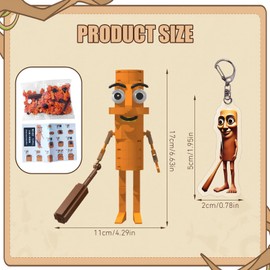 Rbleote Tung Tung Tung Sahur Building Blocks Tralalero Tralala Figure Italian Brainrot Animals Building Toy Set Kinder Bauklötze Collectible Figure, für Sammlung Dekoration (mit Schlüsselanhänger)