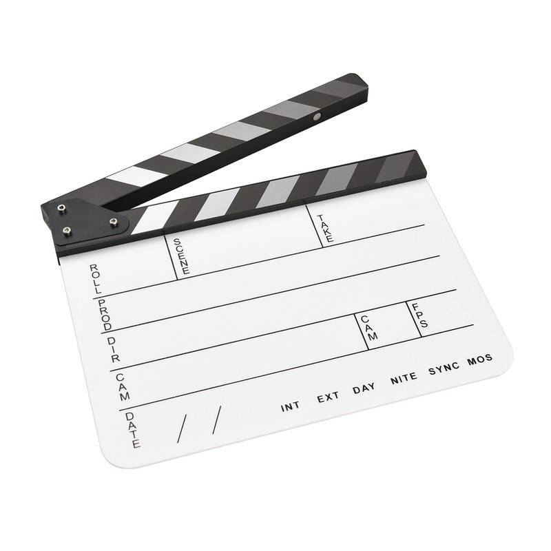 Acrylic Clapperboard Film Clapboard Movie Director's Slate Cut Action Scene