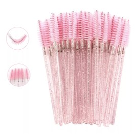 Mouyic Nanomister + 100 Microbrush + 50 Cepillos Pestañas Y Cejas Color Rosa Espesor 1 Mm Largo 1 Mm Tipo De Curvatura C