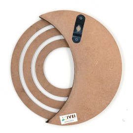 IVEI DIY MDF Circular Perpetual Calendar - Blank Wooden Craft - Plain MDF Calendar for Painting, Decoupage, Resin Art & Decoration (Round)