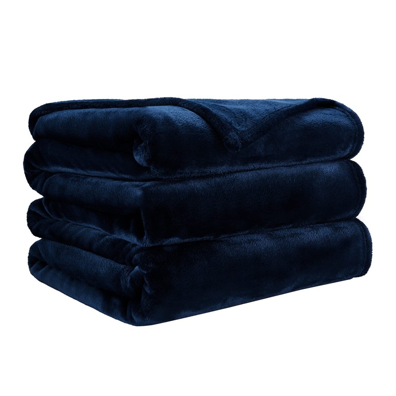 LINENOVA Fleece Throw Blanket for Couch, Sofa, Bed, Soft Lightweight