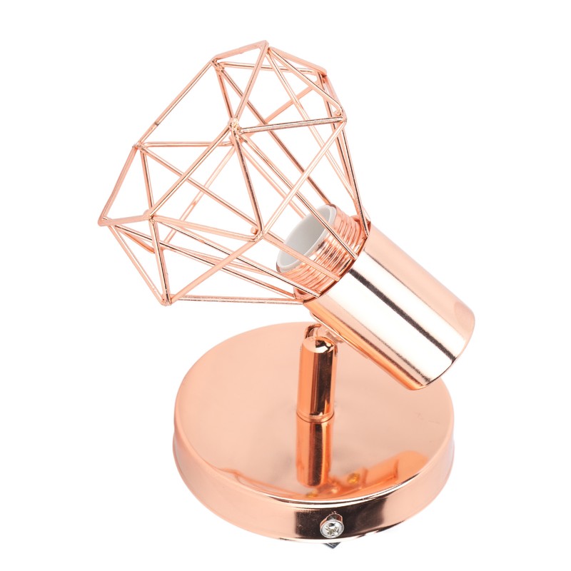 Swing Arm Wall Lamp 350 Degree Rotary Cage Shade Iron