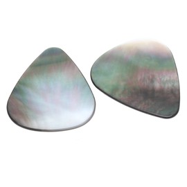 2PCS Set Guitar Picks Shell Teardrop Shaped Acoustic Guitar Picks for Uklele Bass LC19 Colorful