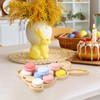 DEARMAMY Rabbit Shaped Charcuterie Board Wood Bunny Cutting Tray Cheese