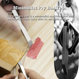 1 PCS EDC Pry Bar Sturdy Mini Bar EDC Tool Stainless Steel Prybar Heavy Duty Keychain Prybar Key Chain Pry Tool for Every Day Carry