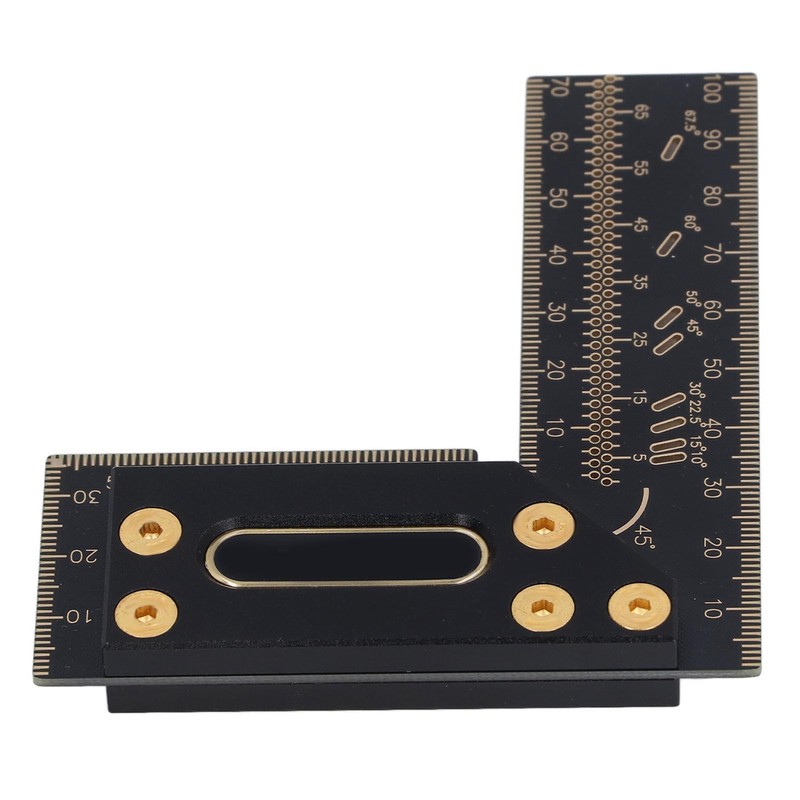 100mm Woodworking Scriber L Shape Square Ruler Aluminum Alloy Carpenter