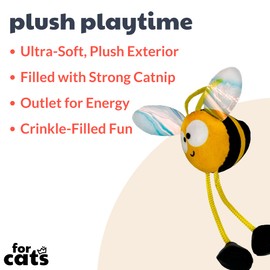 Huxley & Kent Chirpy Cat Toy - Bumble Bee - Interactive Toy for Cats
