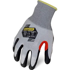 Ironclad Command Touchscreen Knit Foam Nitrile Glove; Touchscreen Infused Palm, A6 Cut Resistant, Foam Nitrile Palm Coating, Sized XS, S, M, L, XL, XXL, Grey/Black/Red