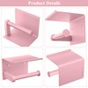 Tindbea Toilet Paper Holder with Phone Shelf, Adhesive or Screw