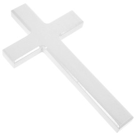 DEARMAMY Wooden Craft Wall Wooden Cross White Cross Wall Hanging Church Wall Large Cross Catholic Religious Altar Home Living Room Decor Gifts for Entryway Office
