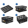 Eslite 34L Large Plastic Folding Storage Crates,Collapsible Crates for Storage,Pack