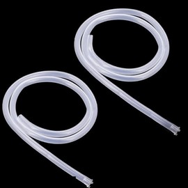Myvision Food Grade Rubber Hose for 5 Gallon Water Bottle Dispenser，Extended and Thickened Silicone Hose for Electric Water Bottle Pump，1/4" ID Total Length 2.8 FT and Total Length 3.3 FT 1 Pack each