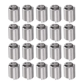 HARFINGTON 20pcs Wire Threaded Inserts 3/8-16 UNC 2D 19mm 304 Stainless Steel Helical Coiled Wire Thread Sleeve