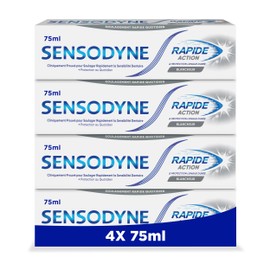 Sensodyne Sensodyne Zahnpasta Rapide Action Blanche, 4 x 75 ml
