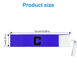 LICQIC Captains Armband, Elastic Sports Arm Band, Adjustable Captain Armbands, for football, hockey, rugby and many other sports (Design B, Blue)