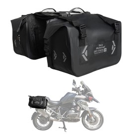 tacxmotorrad Motorcycle Saddle Bags Tail Bag, 30L Roll-top Waterproof Motor Detachable Side Trunk Bag, Motor Panniers Luggage Bag for Motorcy
