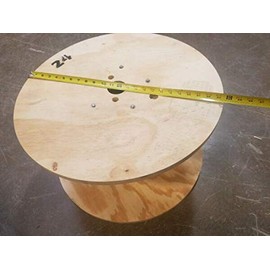 AC/DC WIRE AND SUPPLY 24" X 13 1/2" Wooden Cable Reel, Holds 500 Feet of 4/0 Table Electrical Wire & Cable