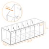 FEMELI FEMELI Belt Organizer, Acrylic Belt Storage for Closet with Dust Cover, Clear Belt Container Display Holder for Drawer, Clear Belt Tie Case Hanger with 7 Compartments for Women Men Home