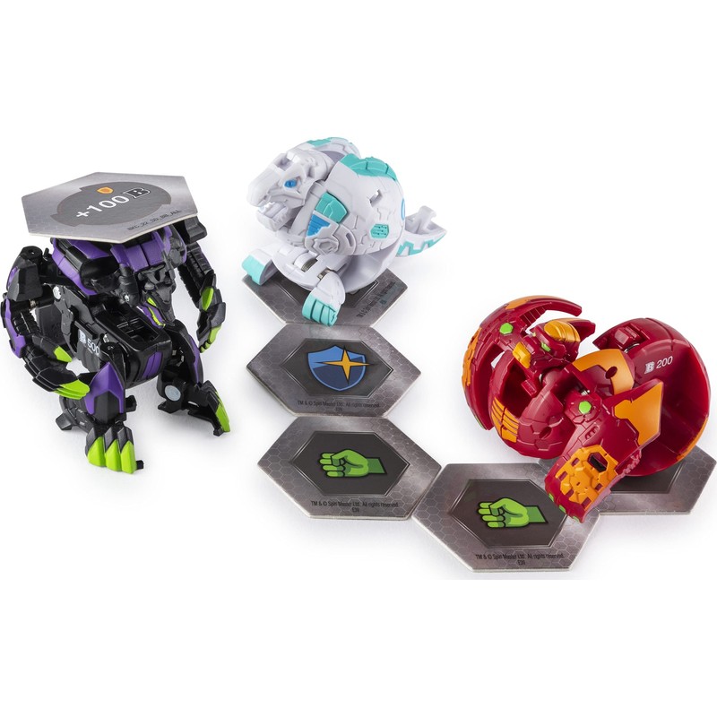 BAKUGAN Starter Pack, 2 Classic and 1 Ultra multi-coloured