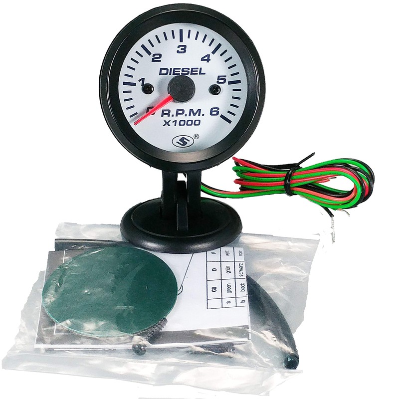 MOTOR METER RACING 52mm 2-1/16" Universal Tachometer for Diesel Engine