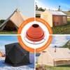 Cyvposm Silicone Stove Jack Kit for Tent,Flexible High Temp Tent