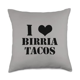 Love Birria Tacos Birria Tacos Lovers of Mexican Food Throw Pillow, 18x18, Multicolor