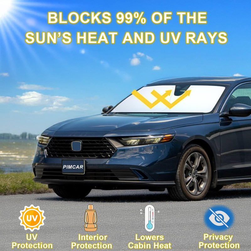 PIMCAR Windshield Sun Shade for 2023 2024 2025 Honda Accord,