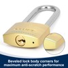 XTUFF Solid Brass Padlock with 3 Same Keys, Keyed Alike
